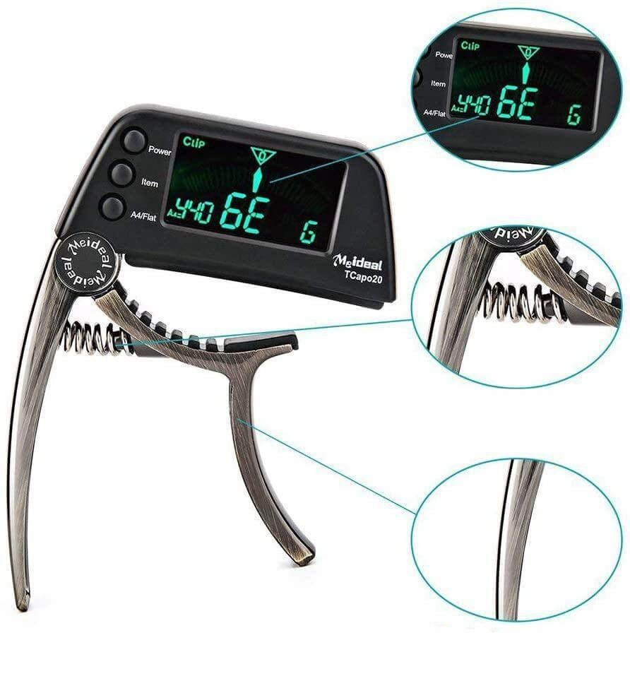2-in-1 Gitaar Capo & Tuner – TuneGrip