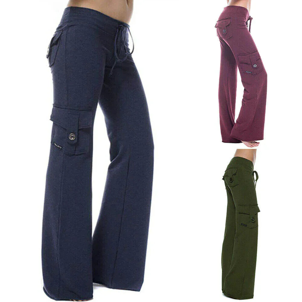 Dames Bootcut Cargo Broek met Zakken - Isabella