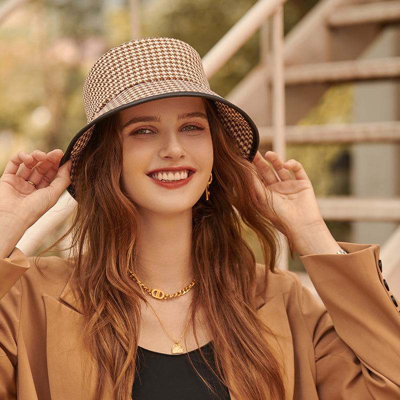 Lichte dames bucket hat van stof voor de zomer – Lindsay