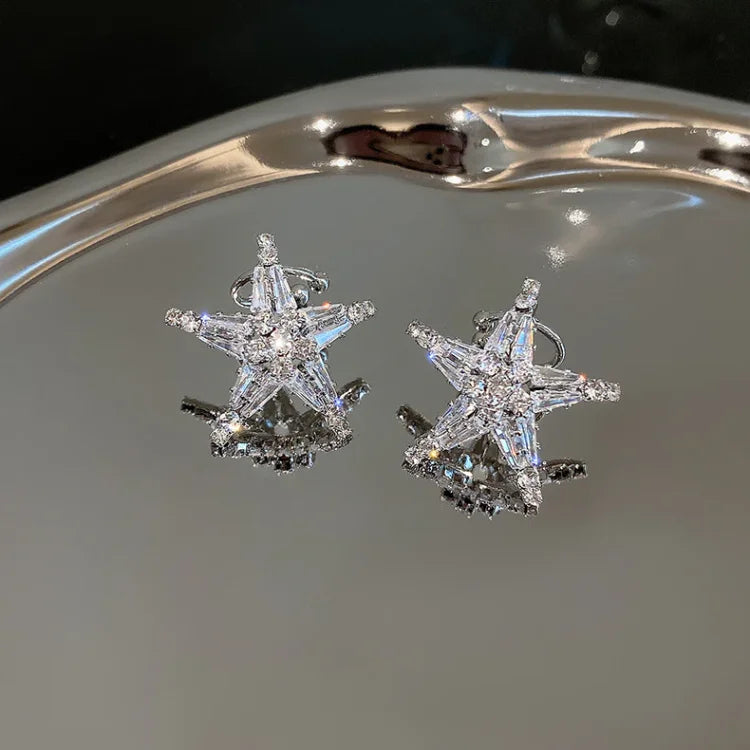 Zirkonia Ster Oorbellen/Ear Cuff - Lyric