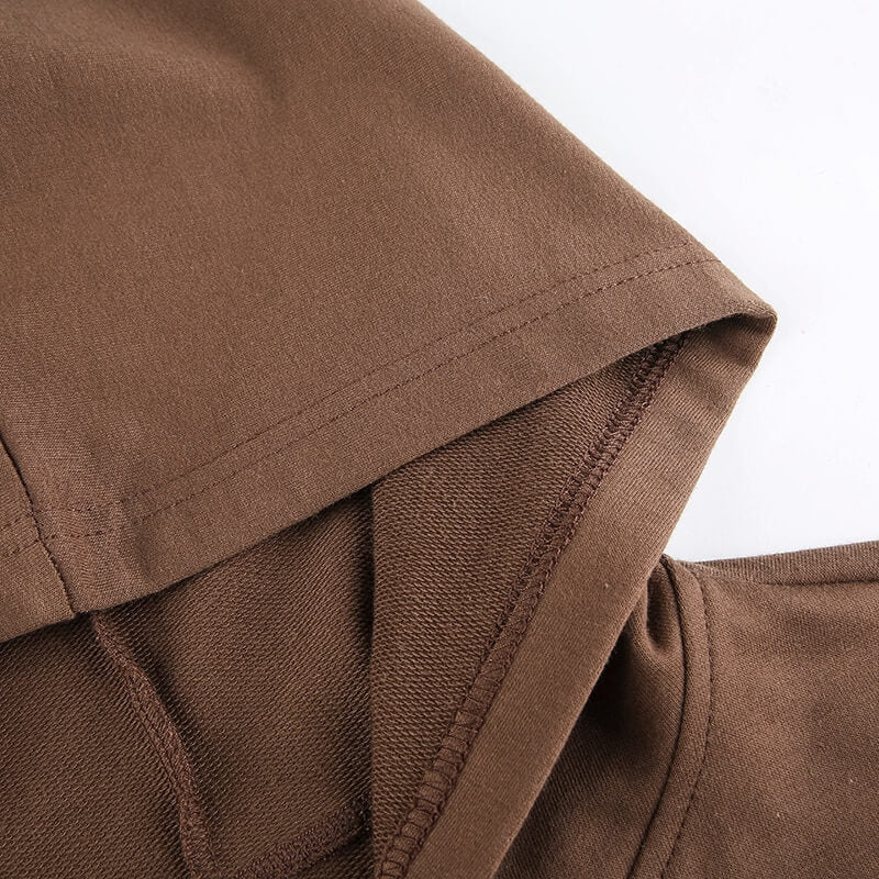 Trendy figuurlijke dames cropped zip-up hoodie met capuchon - Alina