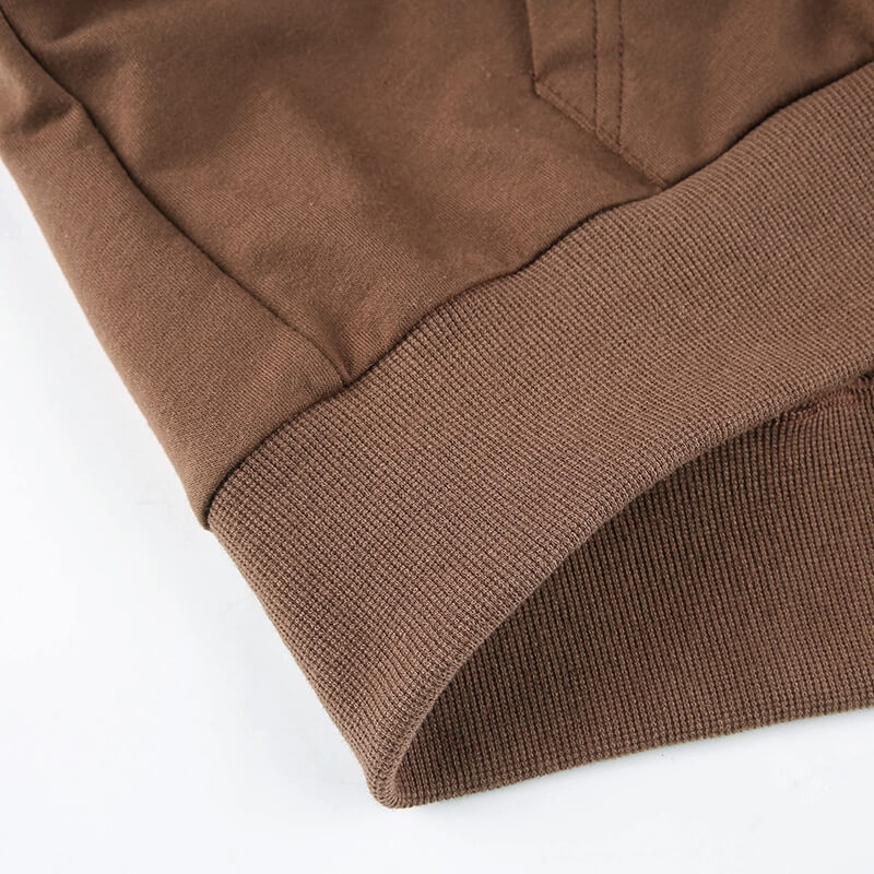 Trendy figuurlijke dames cropped zip-up hoodie met capuchon - Alina