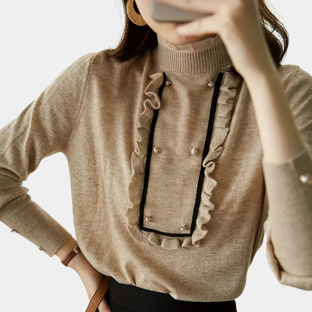 Veelzijdige Khaki Damesblouse - Nora