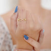 Gouden Schakel Ring met Zirkonia - Marina