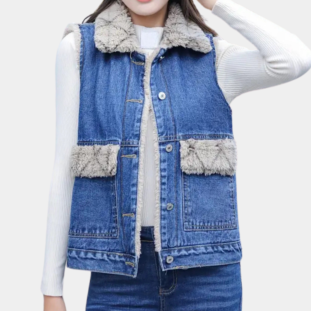 Moderne Denim Bodywarmer voor Dames - Noa