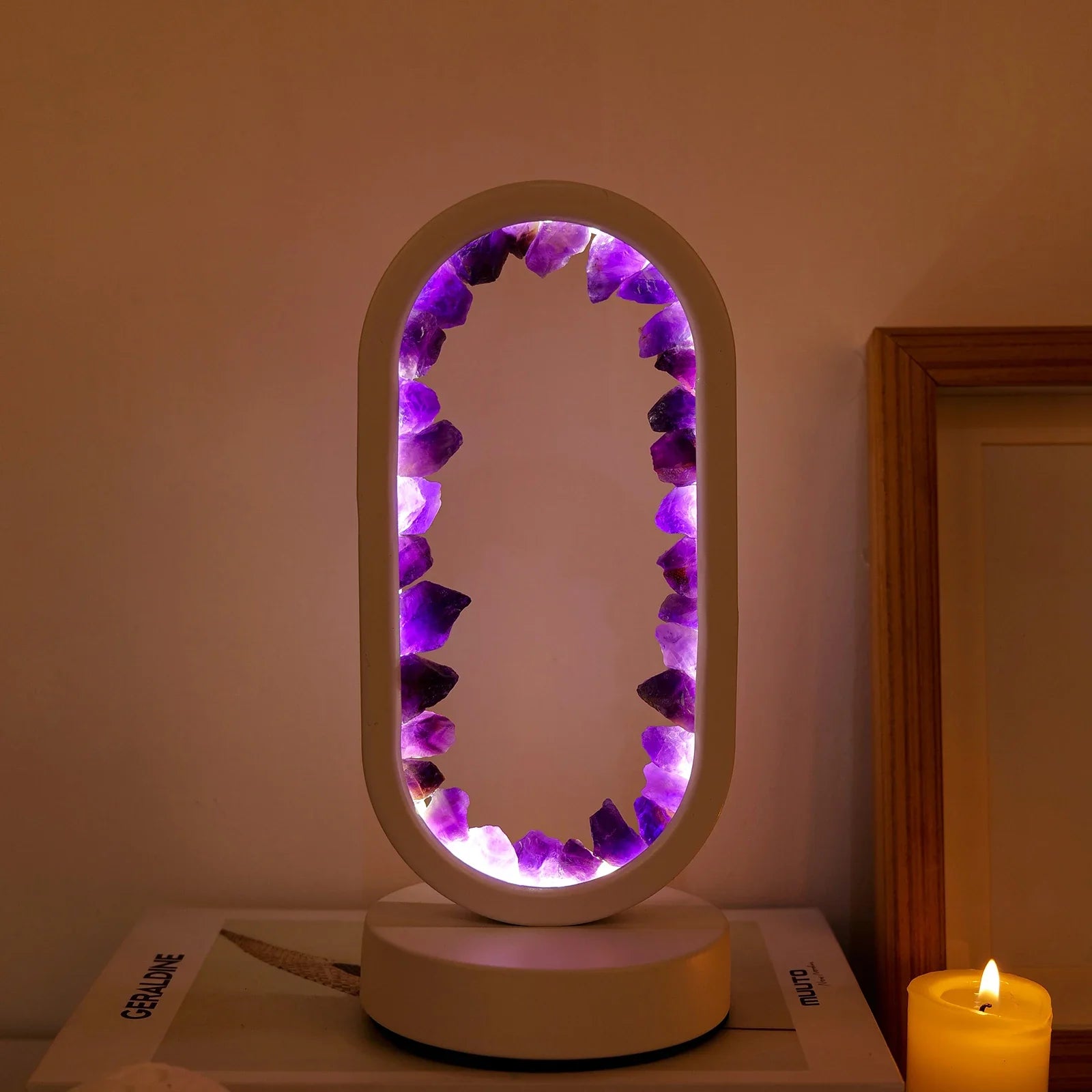Handgemaakte Amethist Lamp - Serenith