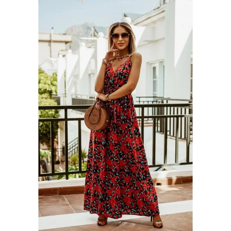 Boho Maxi Jurk met bloemenpatroon voor de zomer – Yara