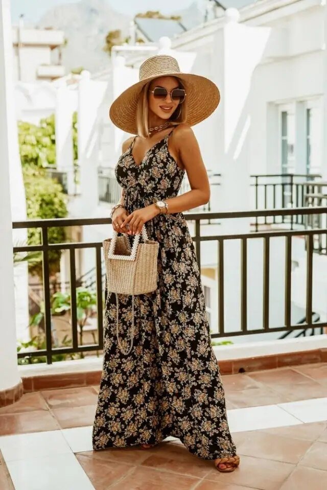 Boho Maxi Jurk met bloemenpatroon voor de zomer – Yara