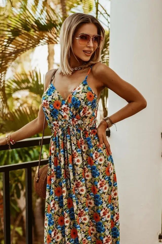 Boho Maxi Jurk met bloemenpatroon voor de zomer – Yara