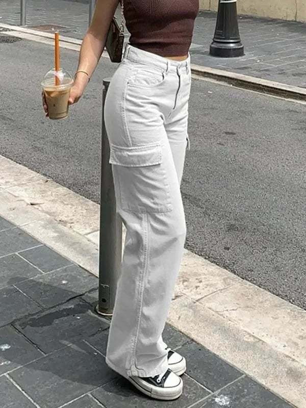 Trendy Dames Cargo Jeans - Nova
