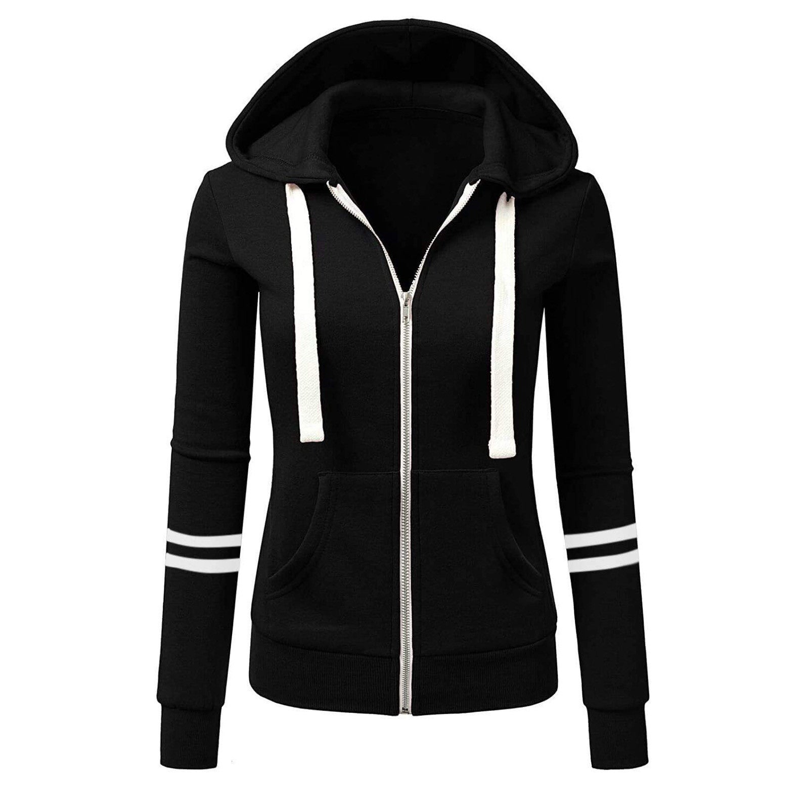 Dames Hoodie met Capuchon en Rits van Wol – Beatrice