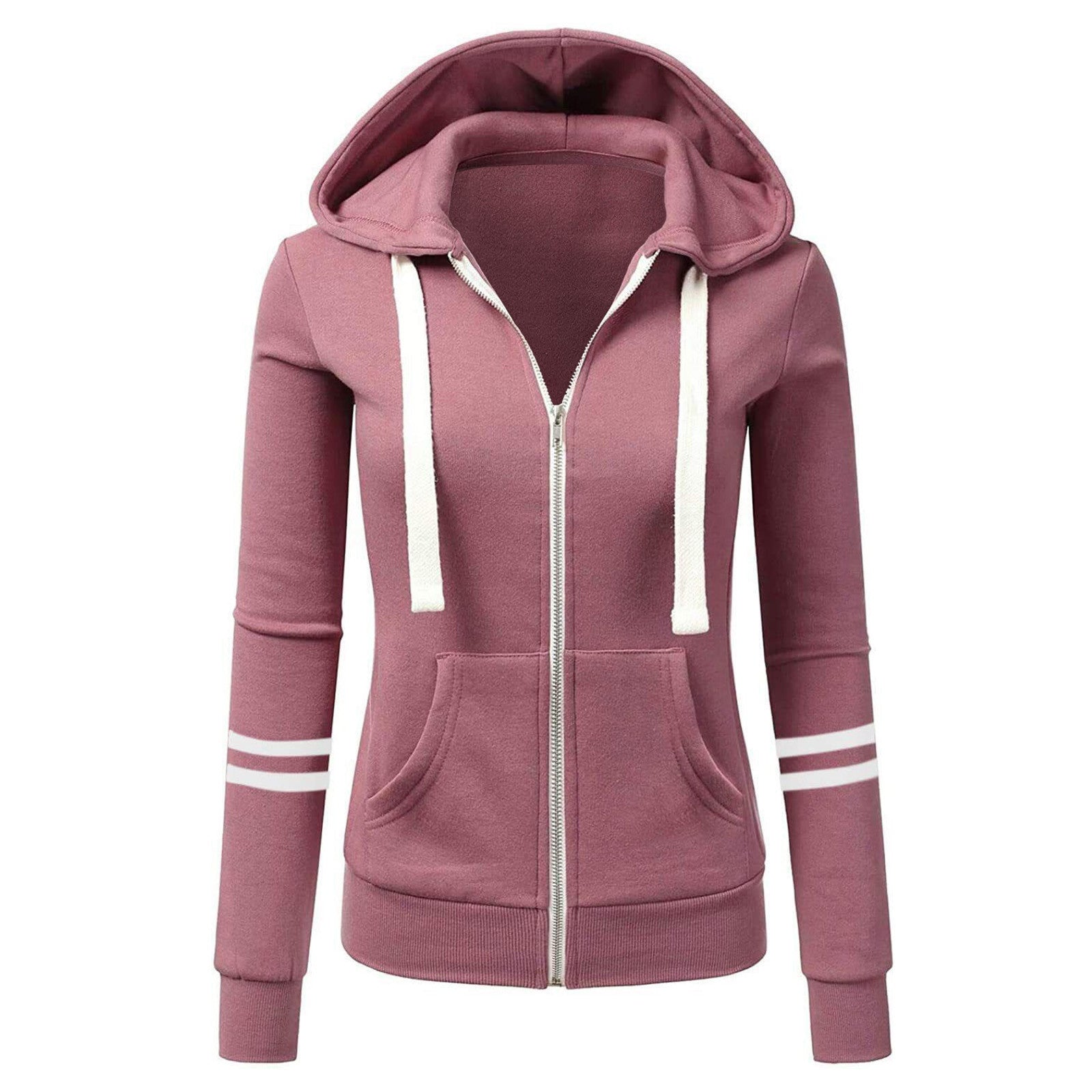 Dames Hoodie met Capuchon en Rits van Wol – Beatrice