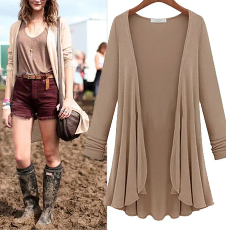 Gebreid Dames Vest met Ruches - Chiara