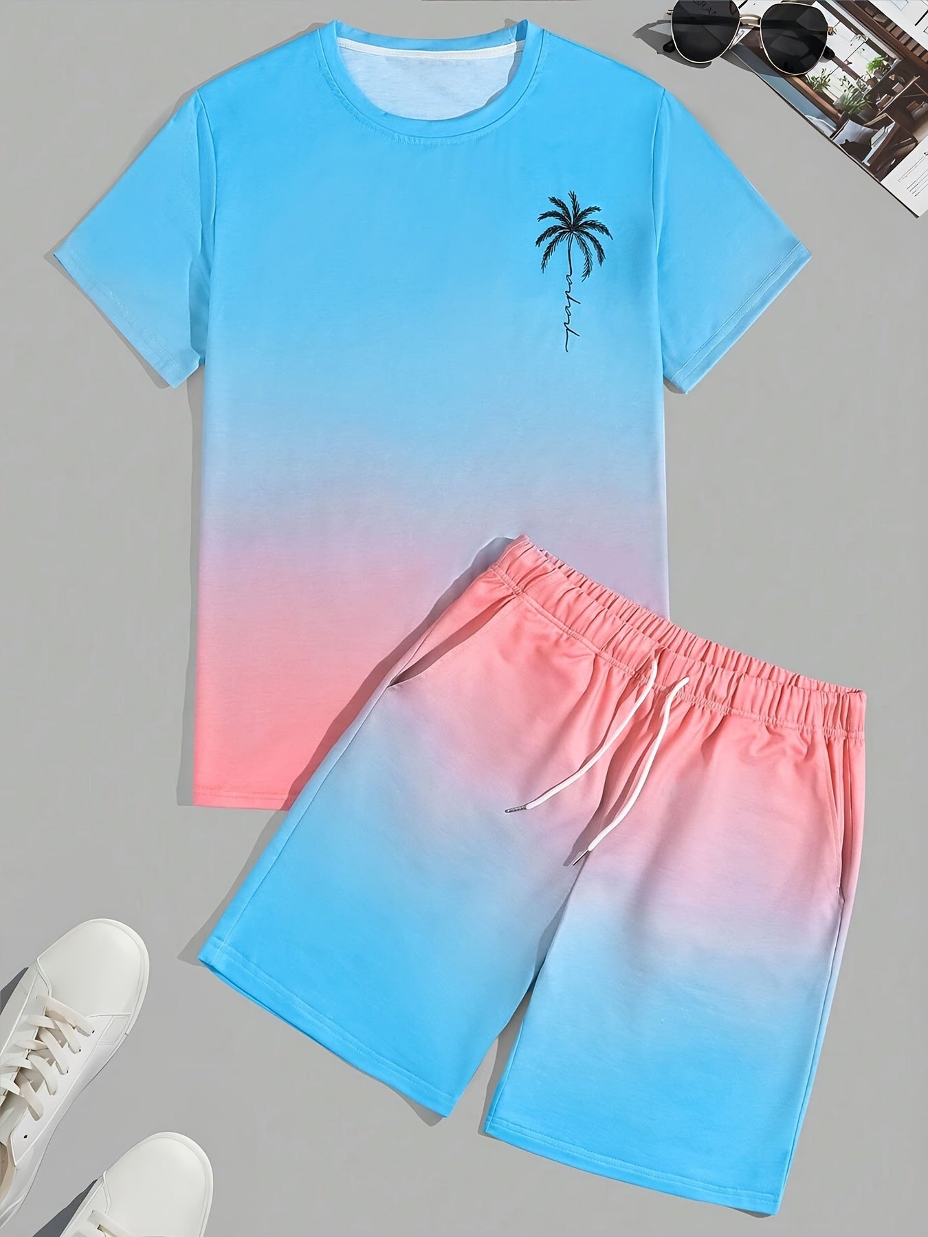 Trendsetters heren zomerset van T-shirt en shorts - CoolFlex