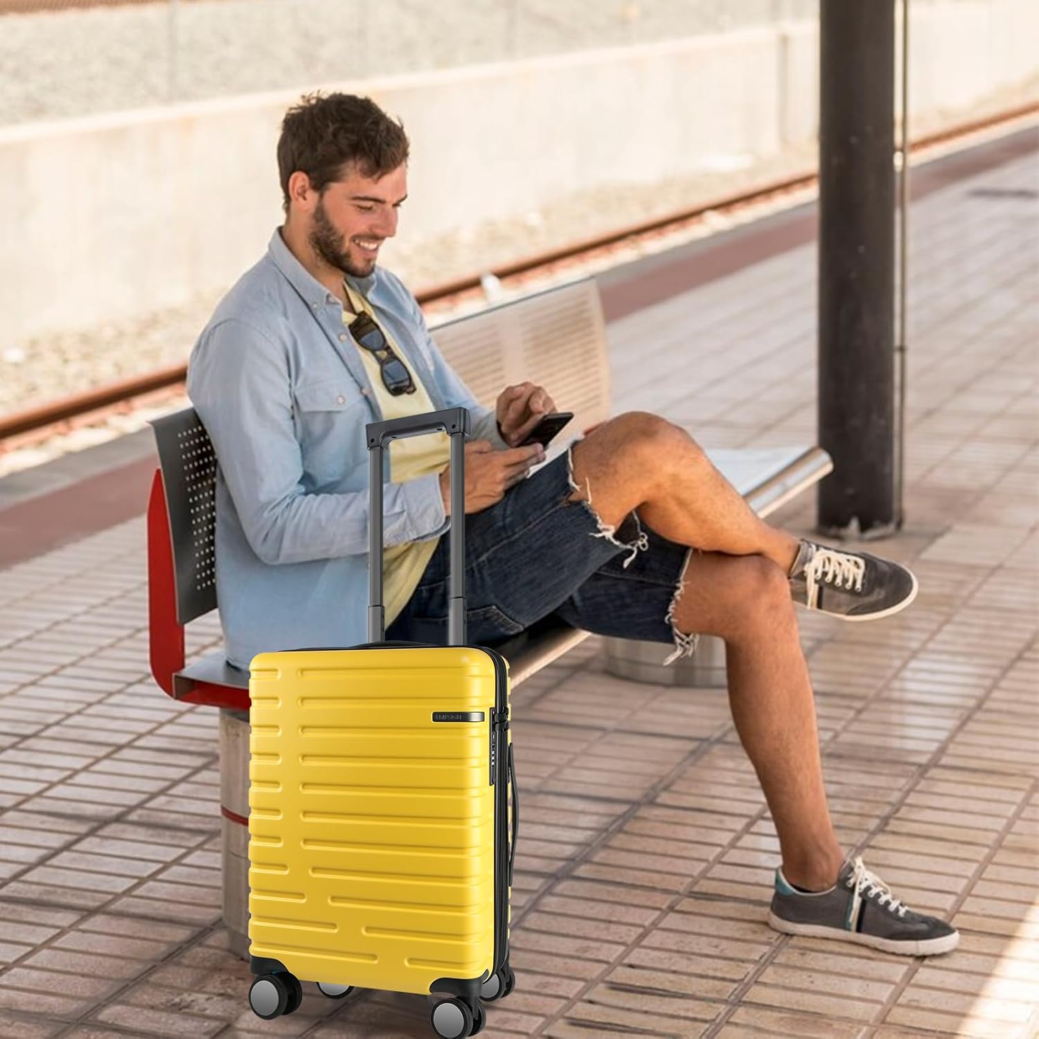 Uitschuifbare Harde Koffer met Spinner Wielen en TSA Slot