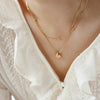Gouden Sint-Jakobsschelp Bloemenketting - Lila