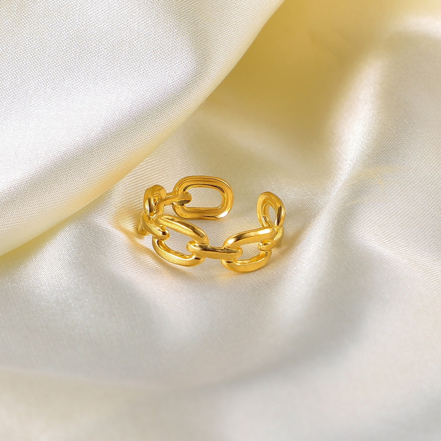 Gedraaide Schakel Open Ring - Nexa