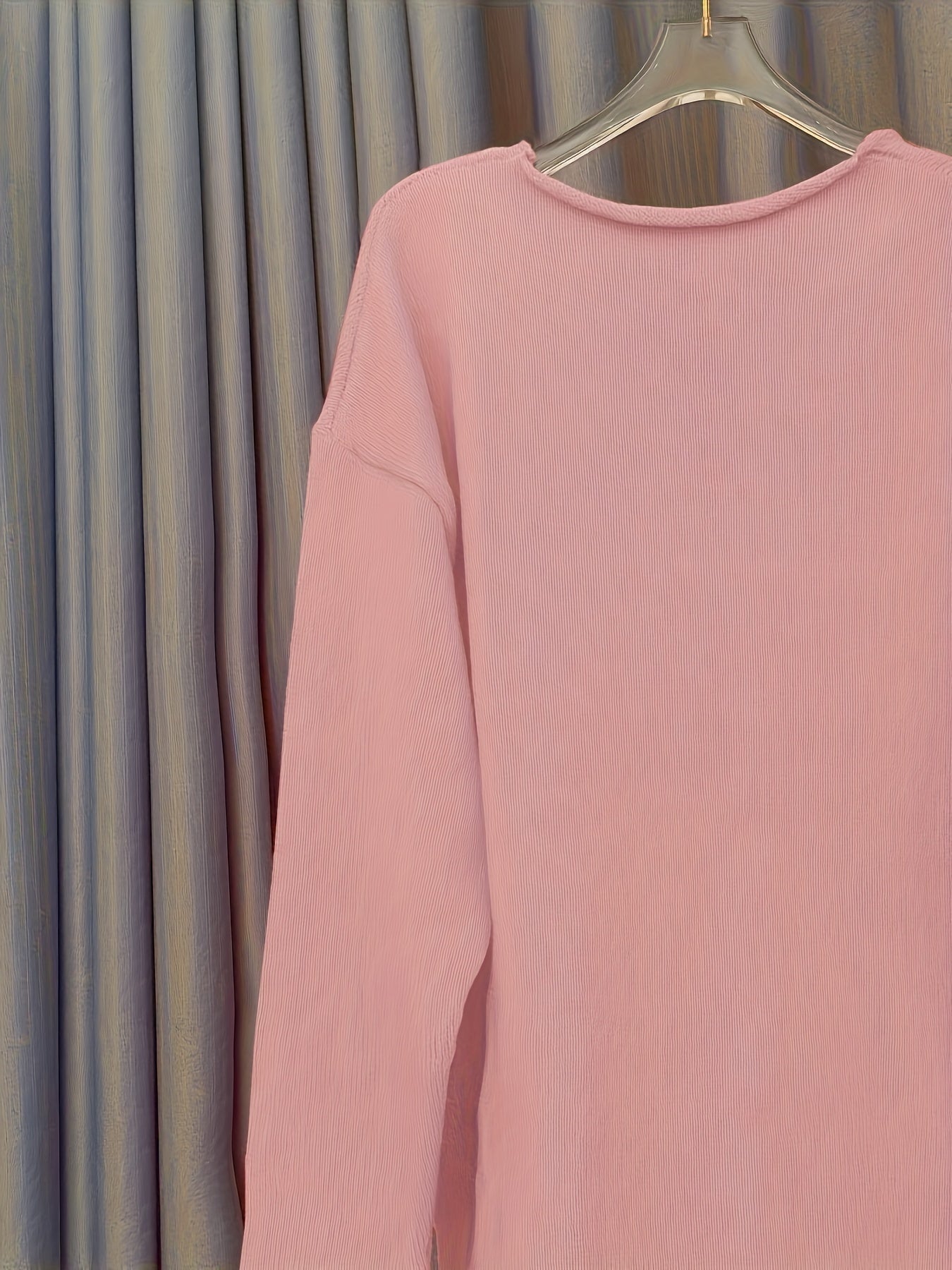 Oversized Dames Trui met V-hals & Patronen – Alenia