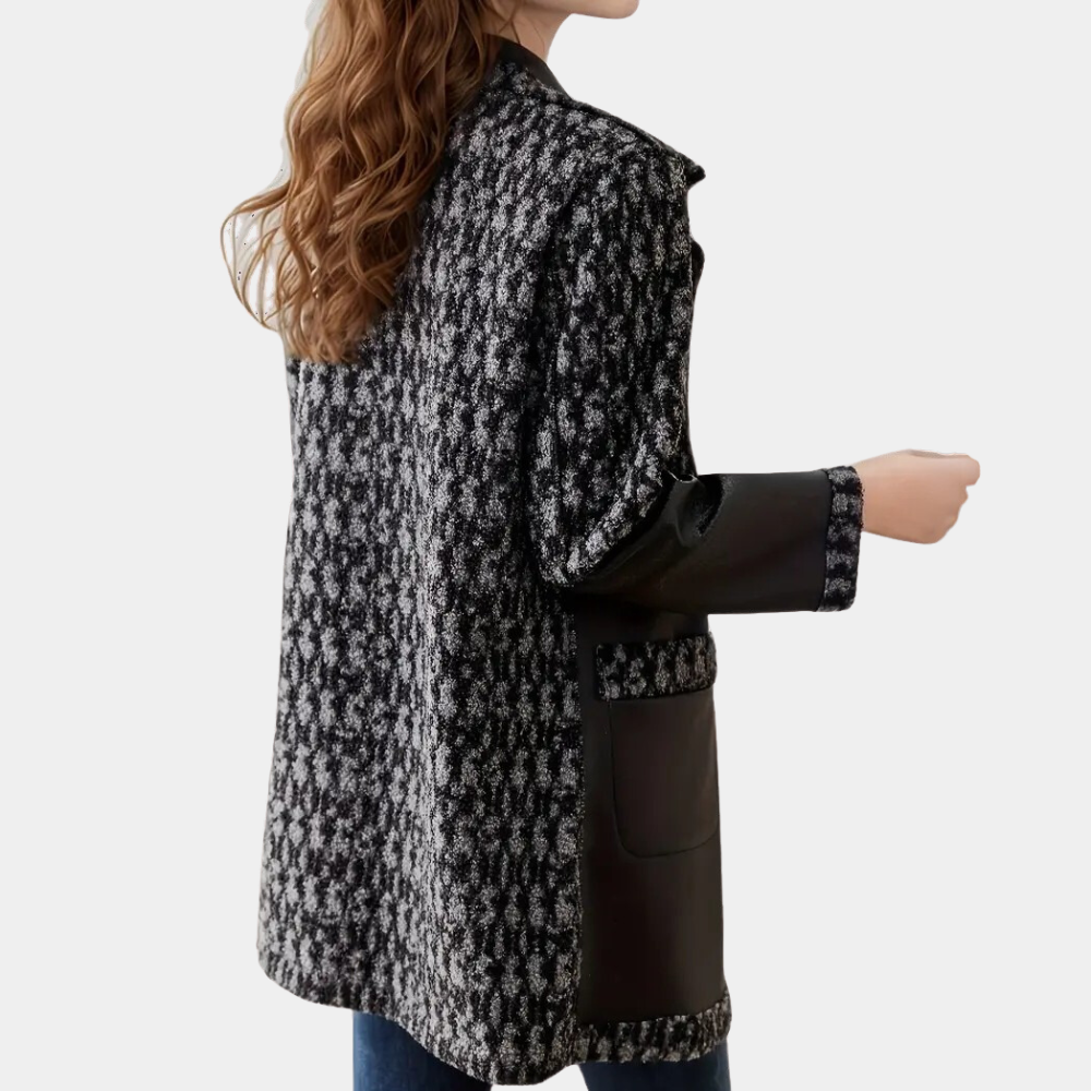 Warme Zwarte Damesjas met Luxe Afwerking - Renée