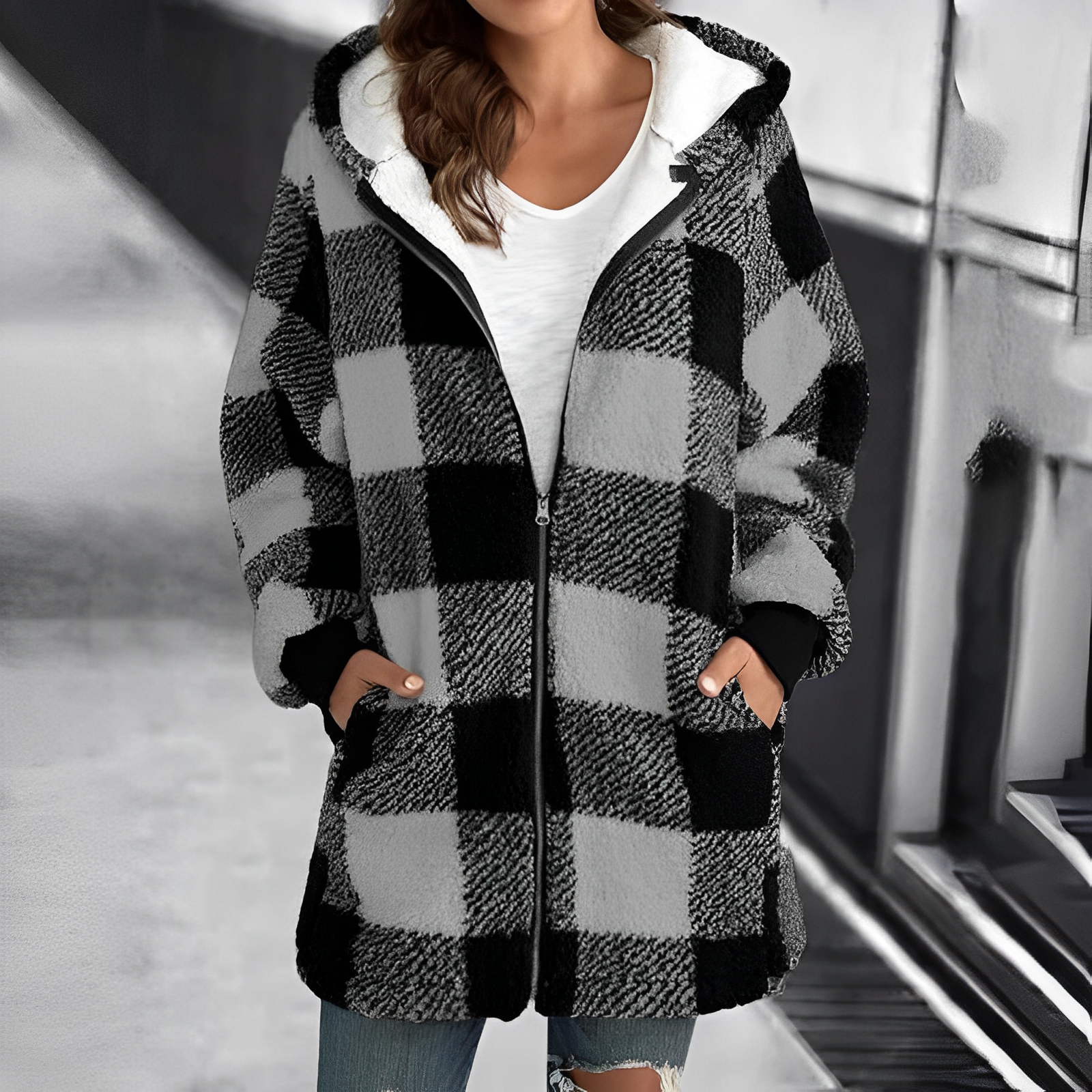 Dames Jas met Capuchon - Camila