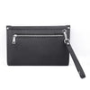 Heren Clutch van Echt Leer met Vingerafdrukslot – Zwart