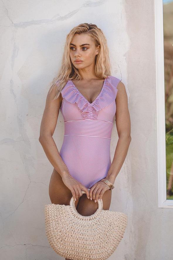 Retro Badpak met Print - Julia