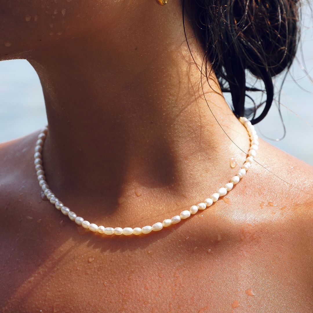 Zoetwaterparel Choker - Amélie
