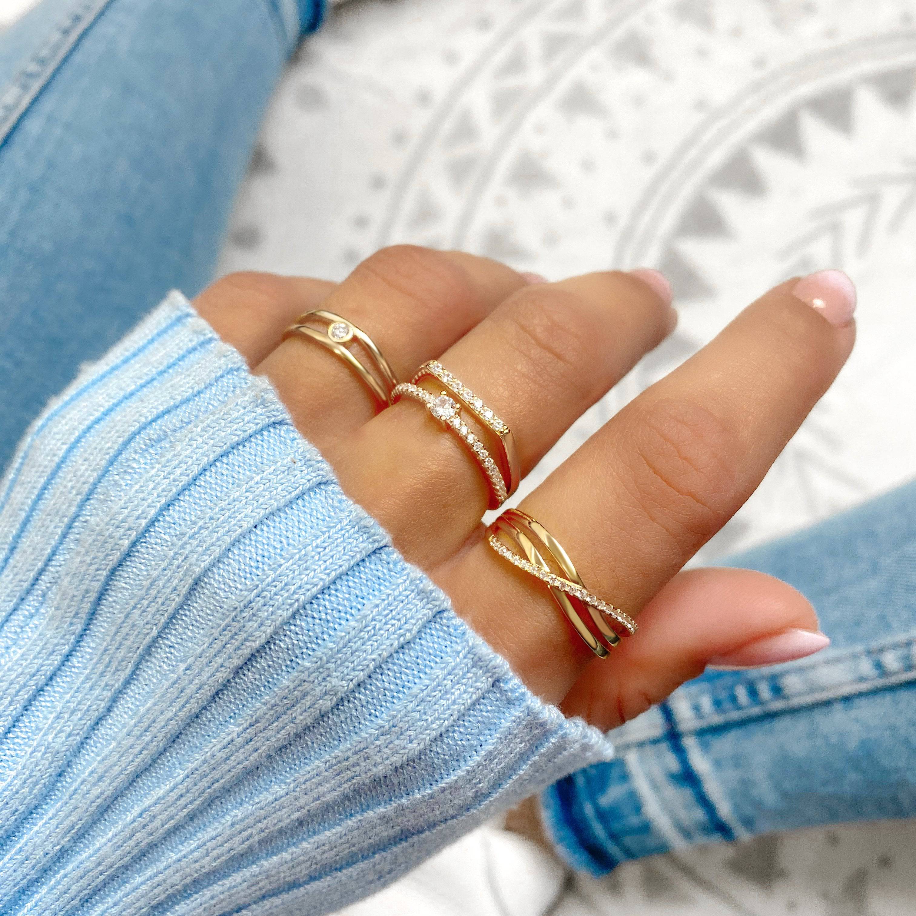 Stijlvolle Ring met Sprankelende Zirkonia - Sienna