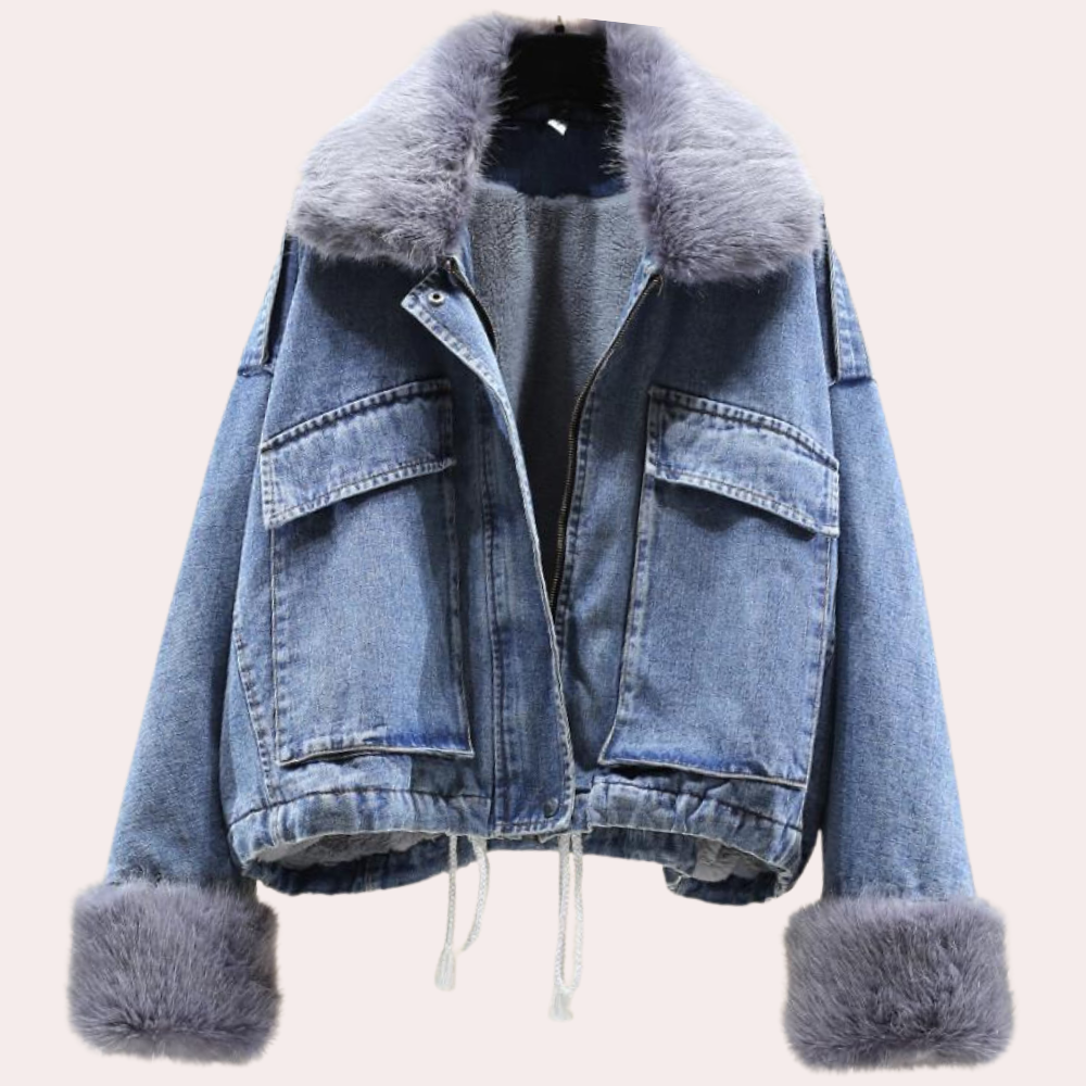 Warme Denim Winterjas voor Dames - Mira