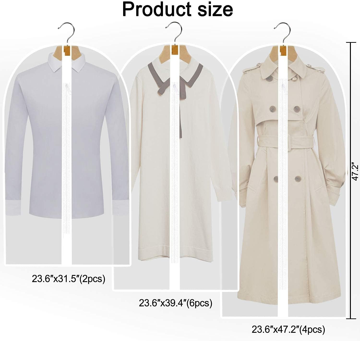 Extra Lange Kledingtas voor Jurken & Gewaden- 180 cm Beschermhoes met Handvatten (1 Kopen, 1 Gratis)