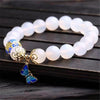 Vlinder Witte Agaat Armband – Evelina