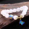 Vlinder Witte Agaat Armband – Evelina