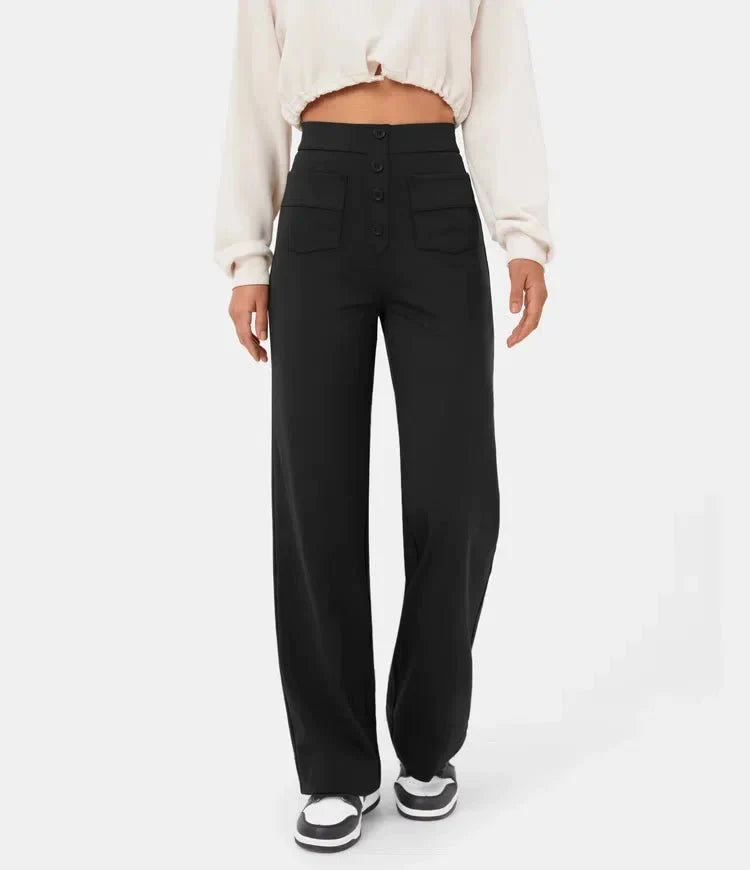 Elastische Hoge Taille Dames Broek - Isabeau