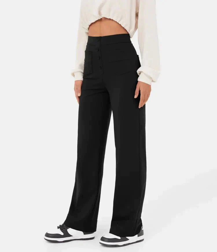 Elastische Hoge Taille Dames Broek - Isabeau