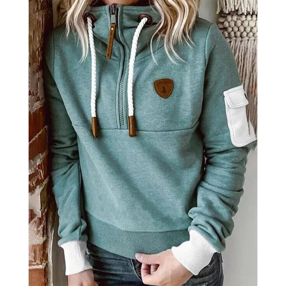 Casual Hoodie met Effen Kleur - Luna