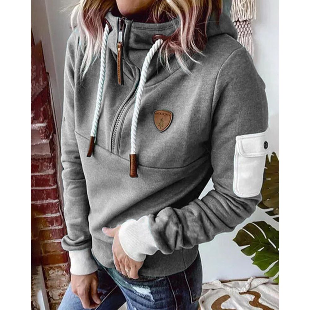 Casual Hoodie met Effen Kleur - Luna