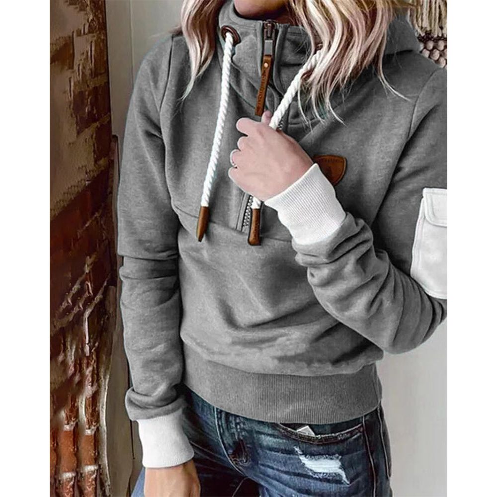 Casual Hoodie met Effen Kleur - Luna