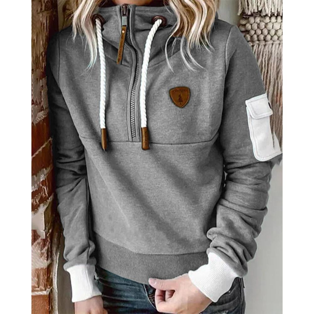 Casual Hoodie met Effen Kleur - Luna