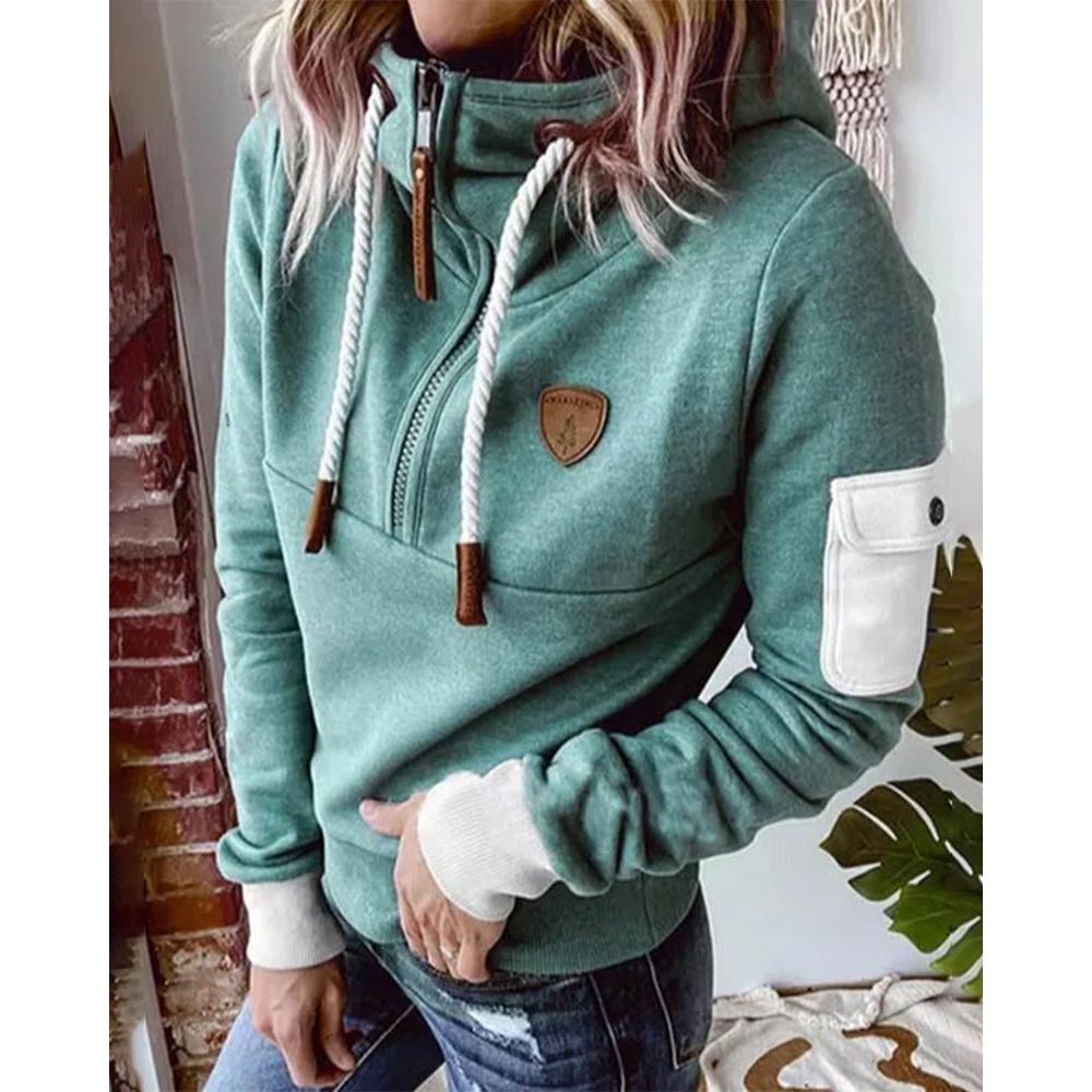 Casual Hoodie met Effen Kleur - Luna