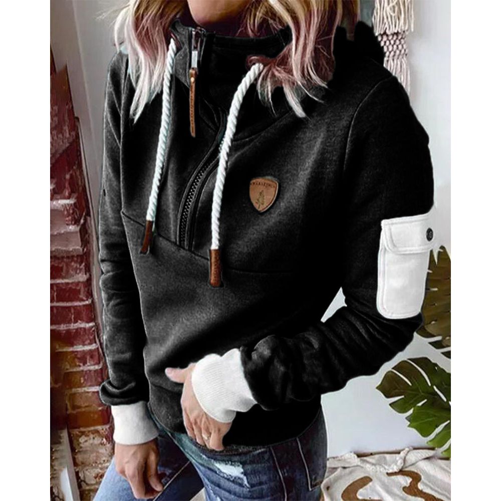 Casual Hoodie met Effen Kleur - Luna