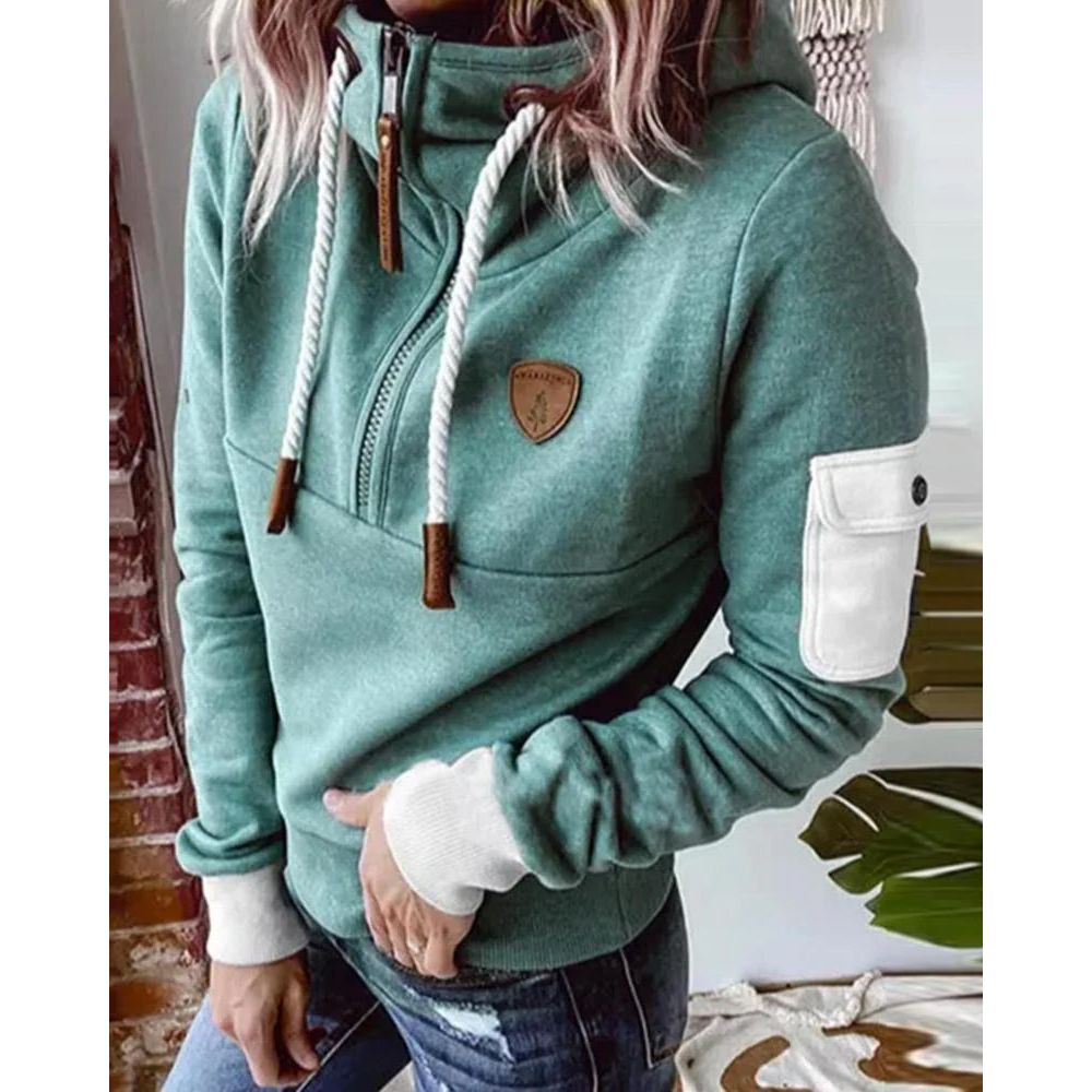 Casual Hoodie met Effen Kleur - Luna