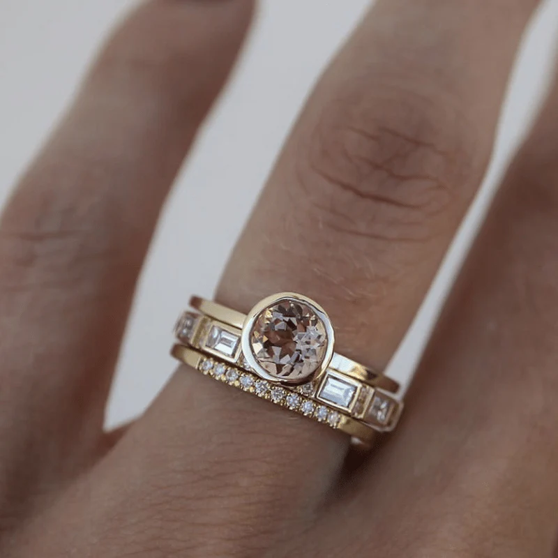 Vintage Gouden Ring met Kristallen - Eliana