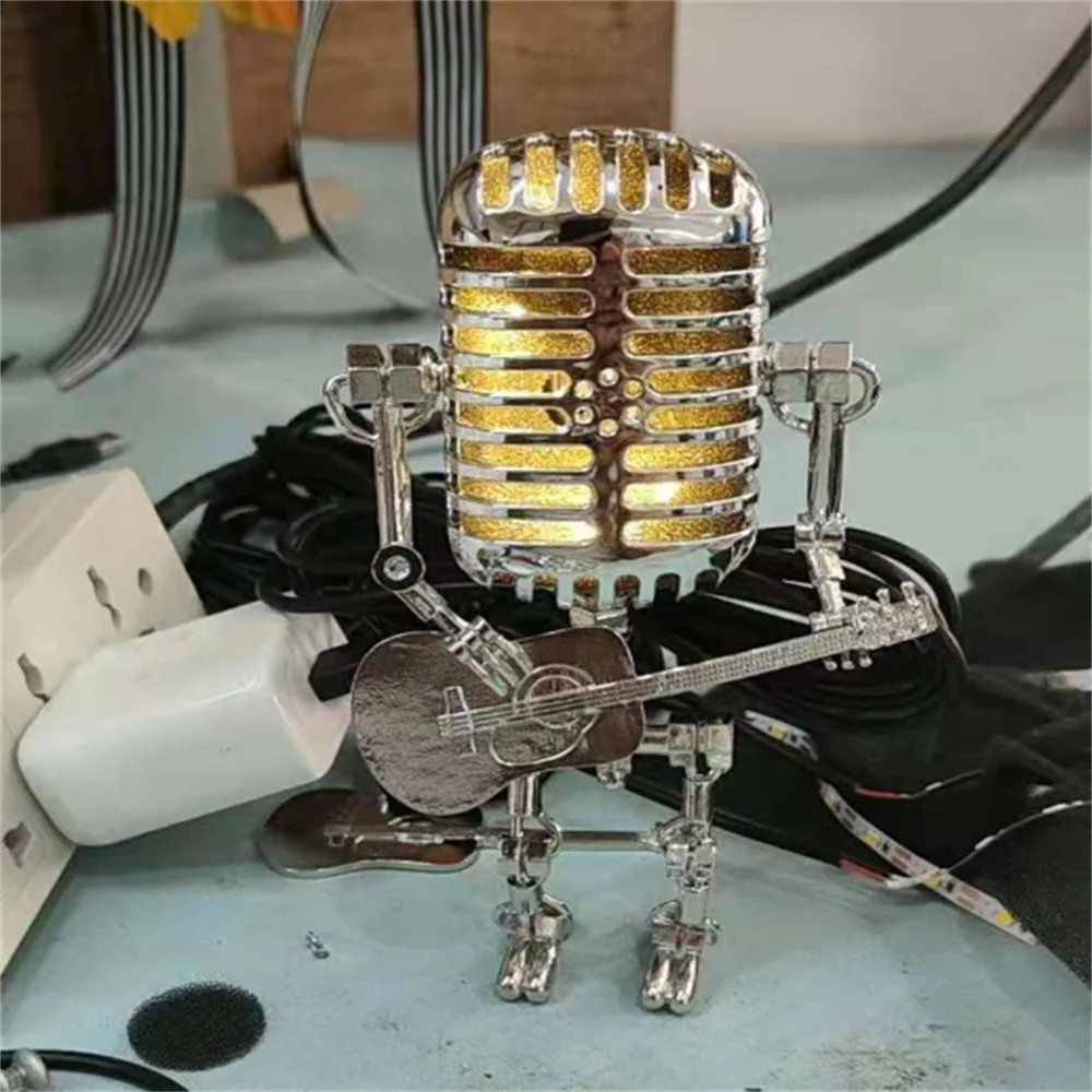 Decoratieve Microfoon Robotlamp met Gitaar – Max
