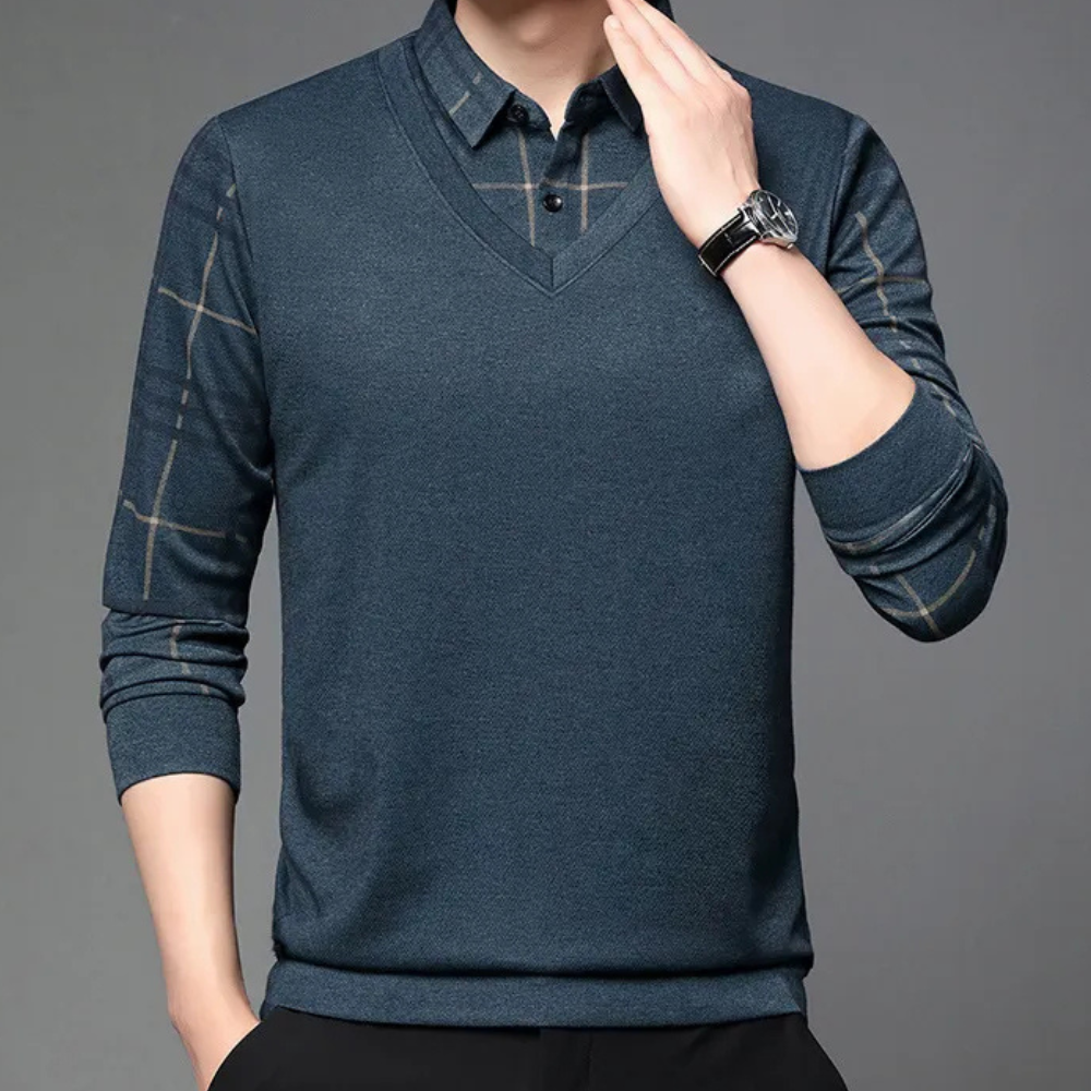 Gebreide Heren Trui met Print - Noah