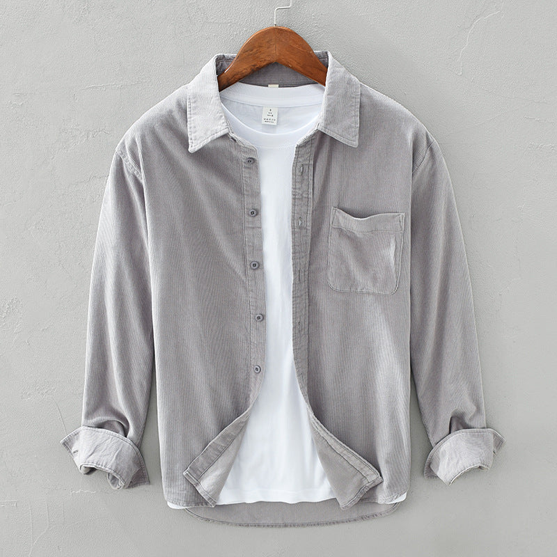 Corduroy Herenoverhemd Met Lange Mouwen – Arvid