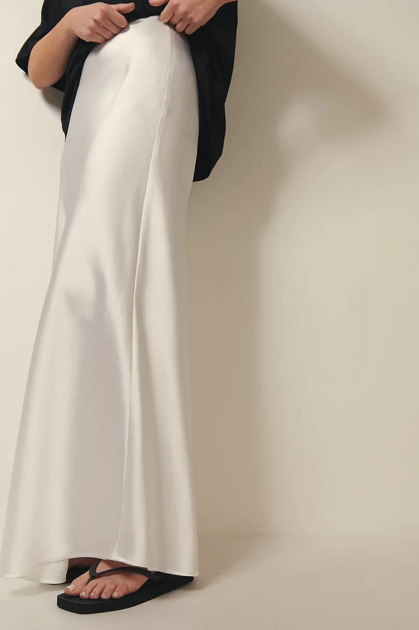 Hoge Taille Satijnen Rok – Leona