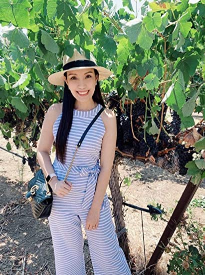 Gestreepte Dames Jumpsuit met Halternek – Vivienne