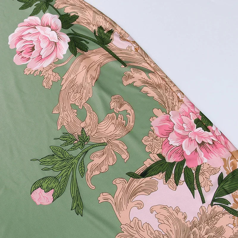 Bloemrijke zomer maxi jurk met V-hals en spaghettibandjes - Alina