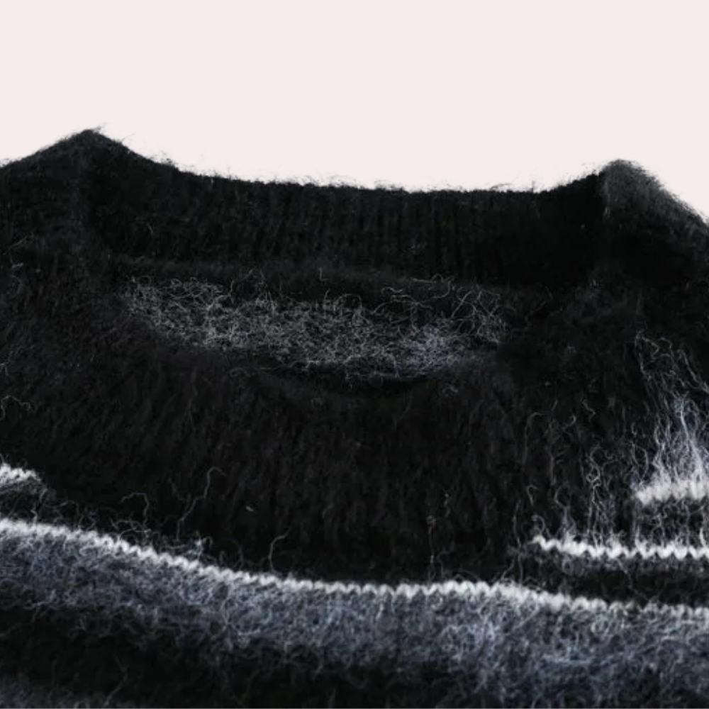 Gestreepte Heren Sweater met Comfortabele Pasvorm - Dorian