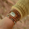 Agaat Maanschijn Wikkelarmband - Lunara